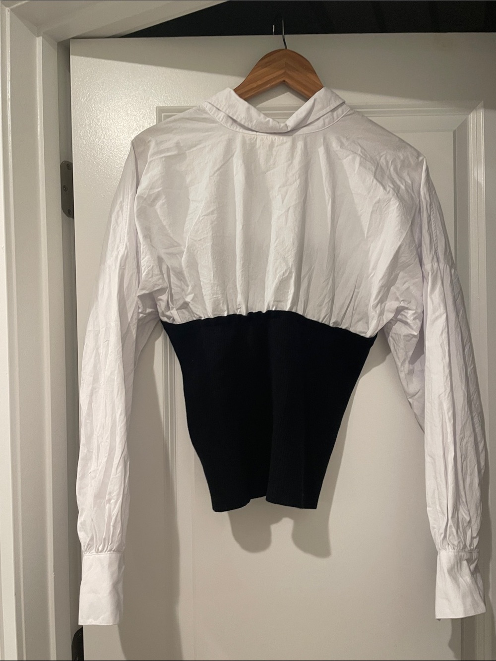 Anthropologie Maeve Long-Sleeve Ruched Tube Twofer top xl - Picture 8 of 8